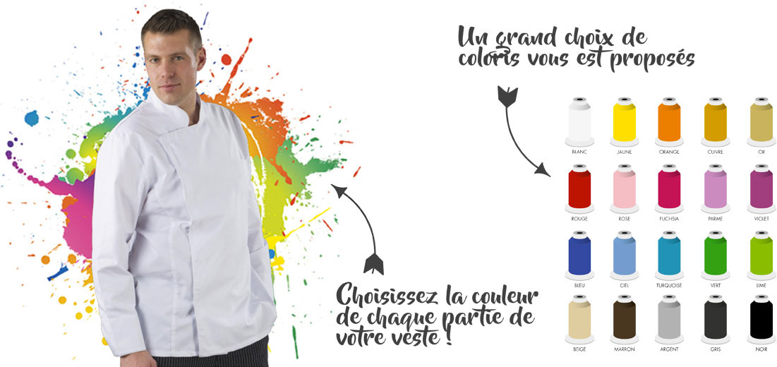 Personnaliser votre veste de cuisine